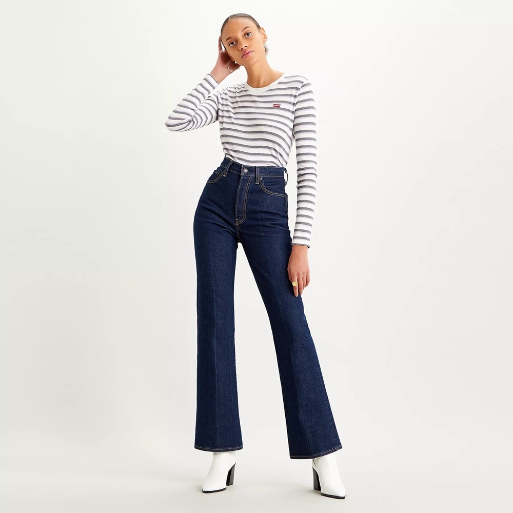 Levi's Women's Dark Blue High-Rise Boot Cut Jeans